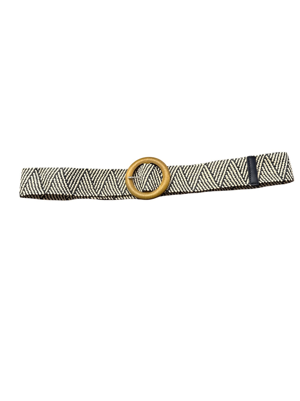 Susy Mix cream black elastic belt