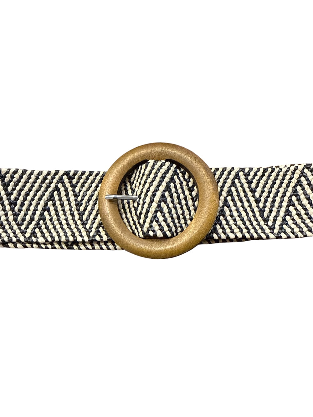 Susy Mix cream black elastic belt