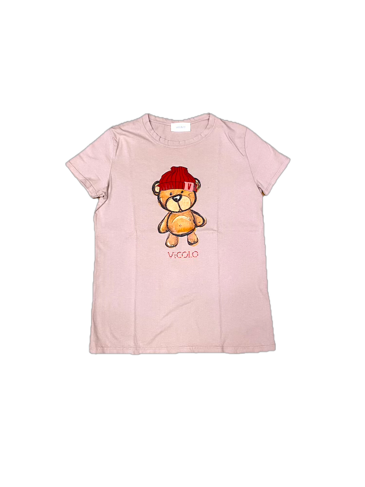 Vicolo hat bear pink t-shirt