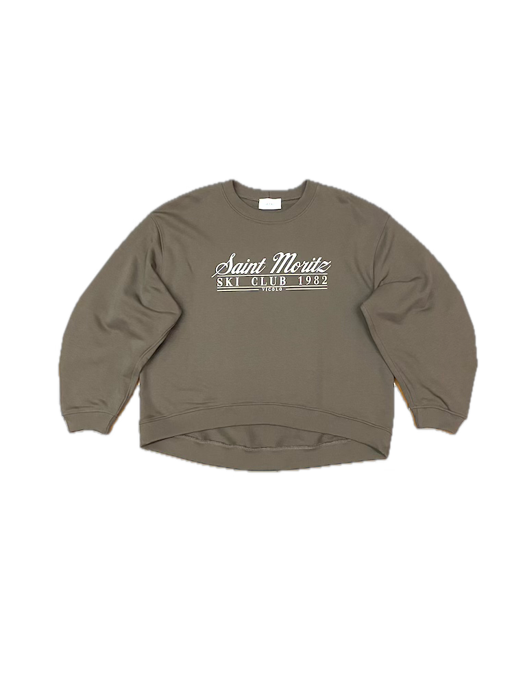 Vicolo brown cream saint moritz sweatshirt