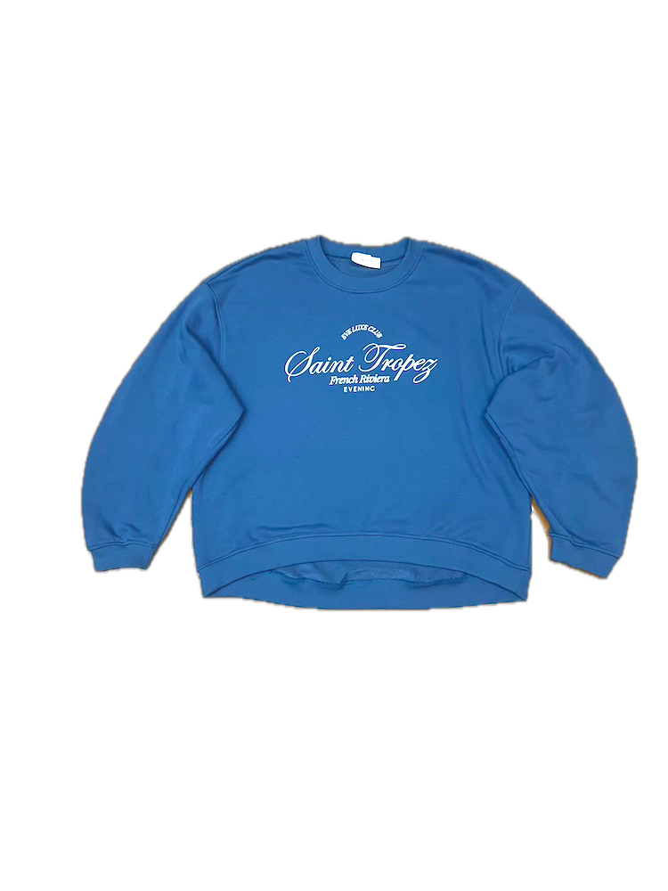 Vicolo light blue white saint tropez sweatshirt