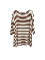 Susy Star tobacco white line t-shirt