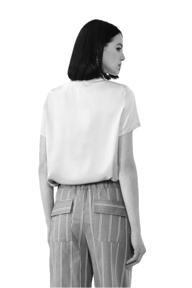 Dixie white round neck shirt