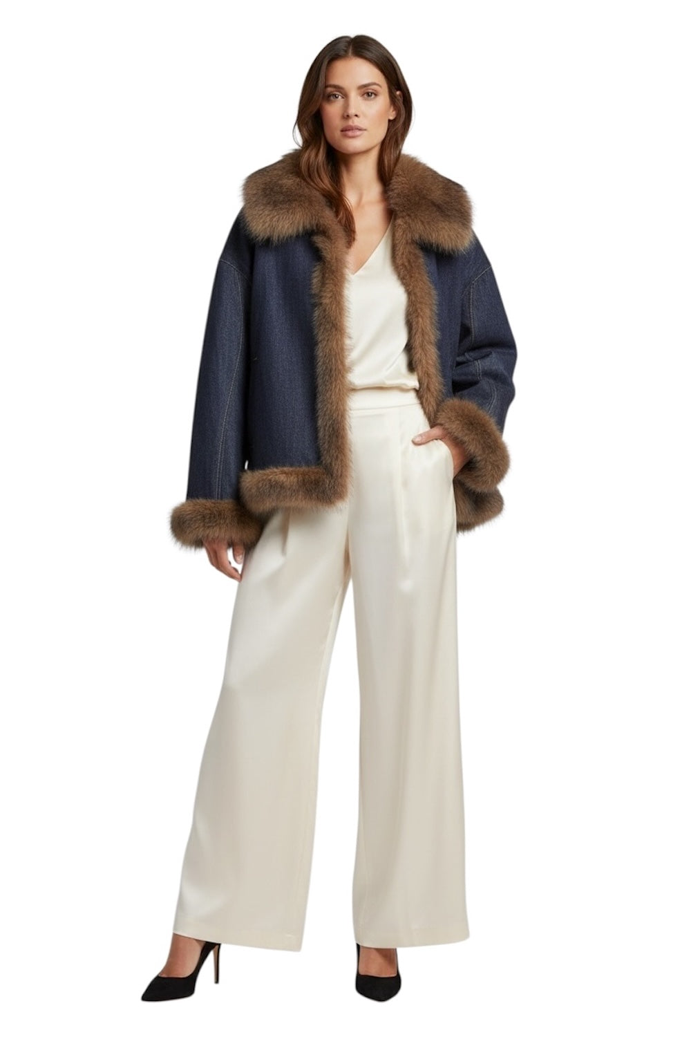 Vicolo blue double face jacket