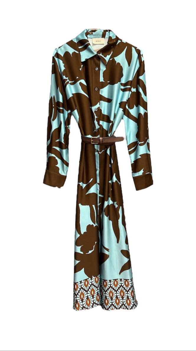 Vicolo light blue brown chemisier