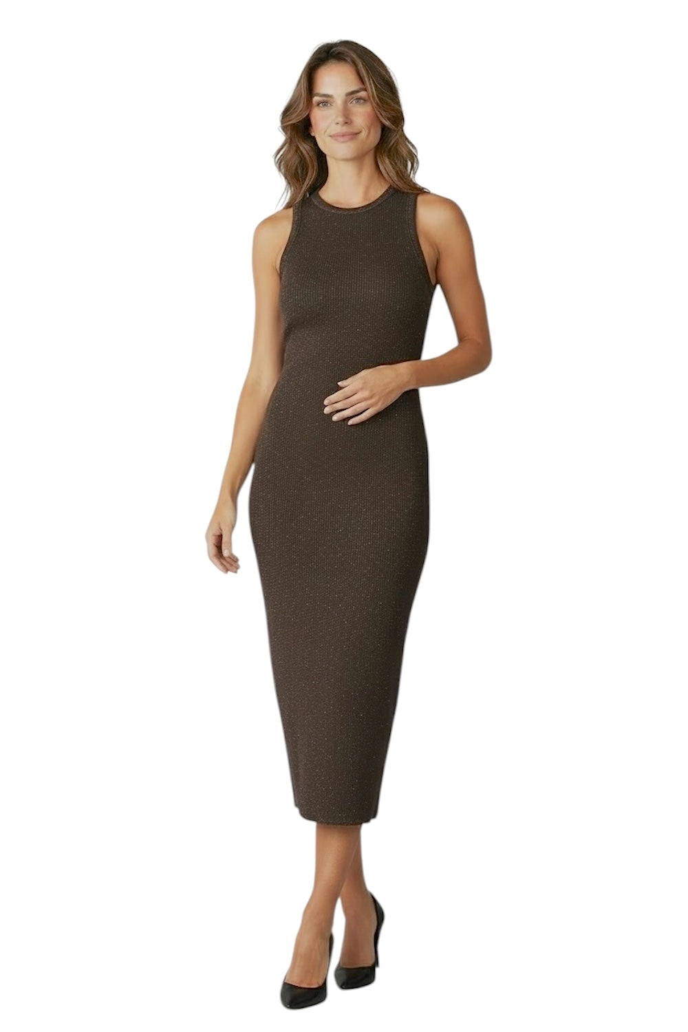 Vicolo dark brown dress