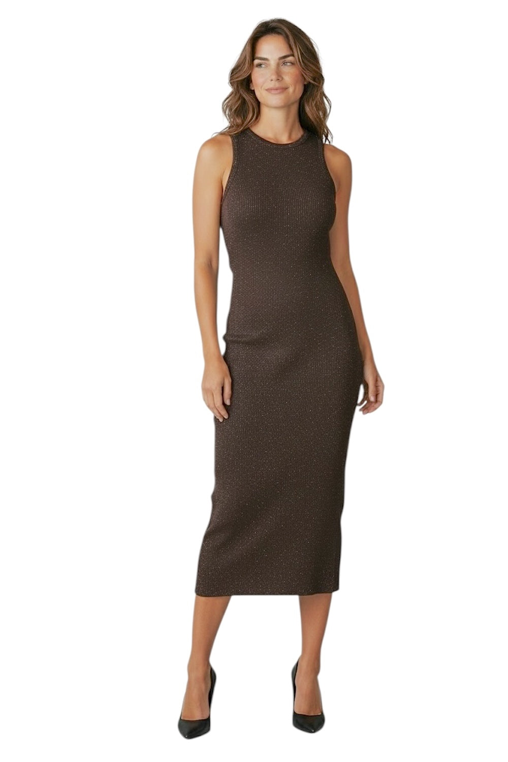 Vicolo dark brown dress