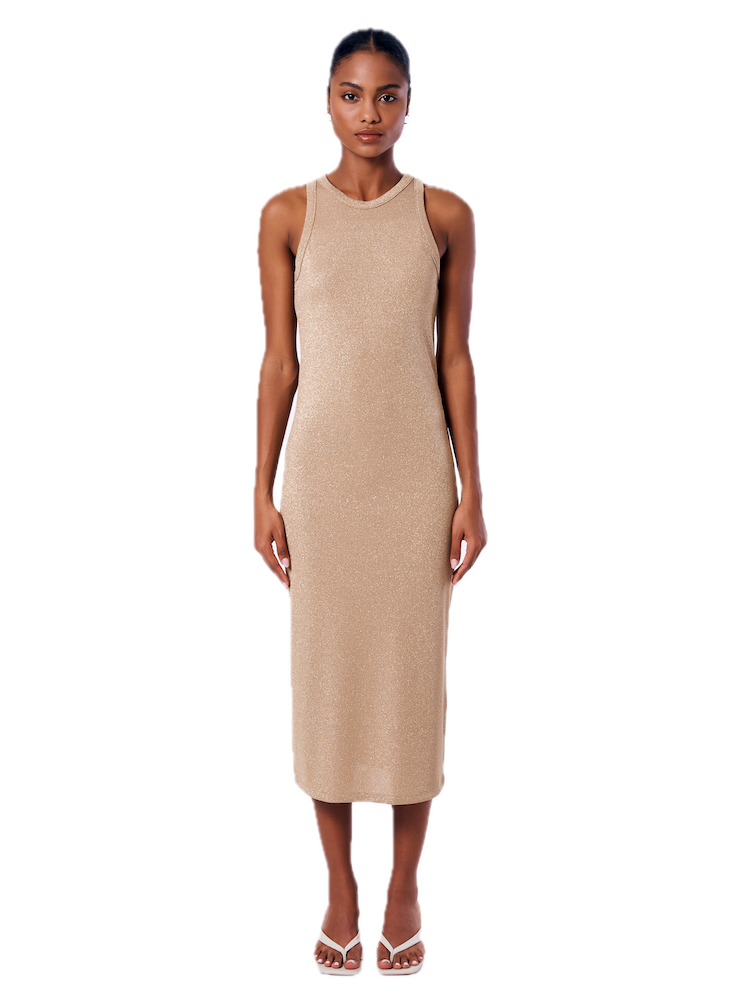 Vicolo gold lurex dress