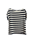 Vicolo blue wide striped t-shirt