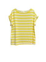 Vicolo yellow wide striped t-shirt