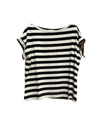 Vicolo black wide striped t-shirt