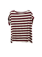 Vicolo india red wide striped t-shirt