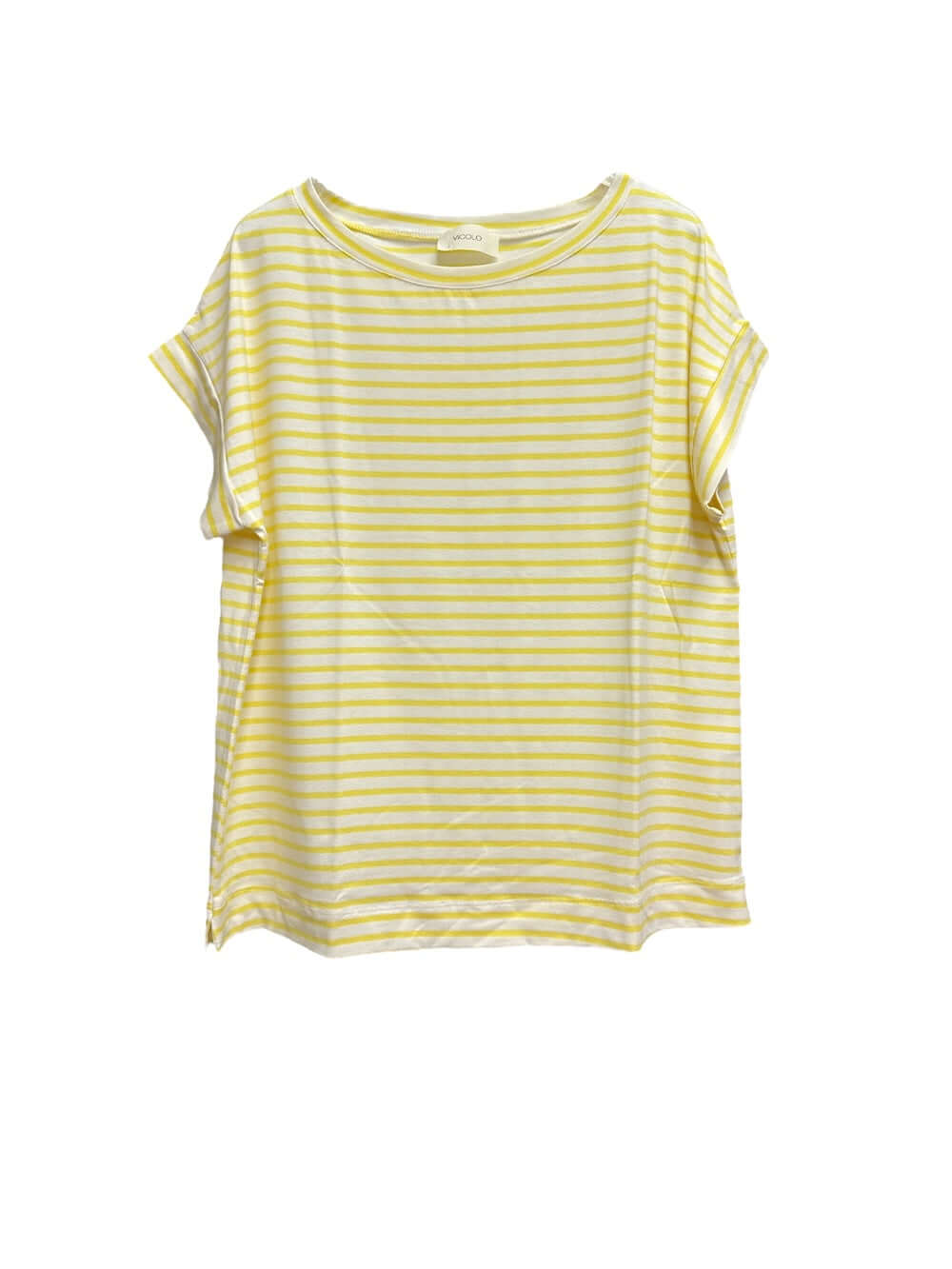 Vicolo yellow striped t-shirt