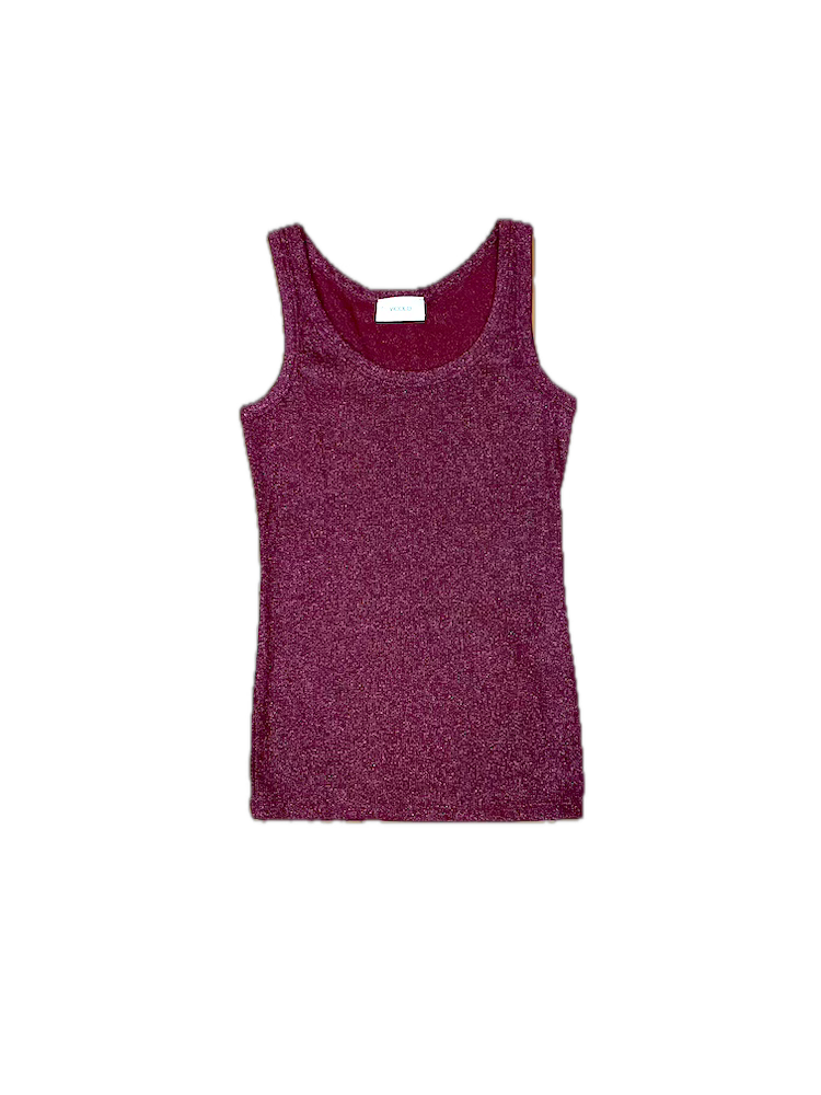 Vicolo red wine glitter top