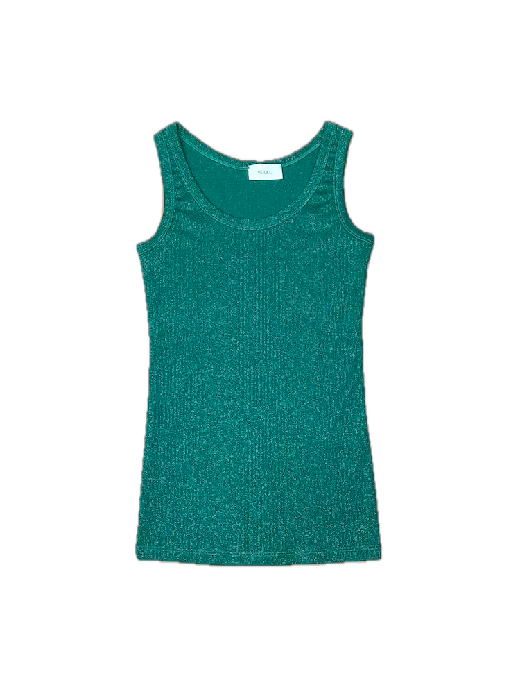 Vicolo green glitter top