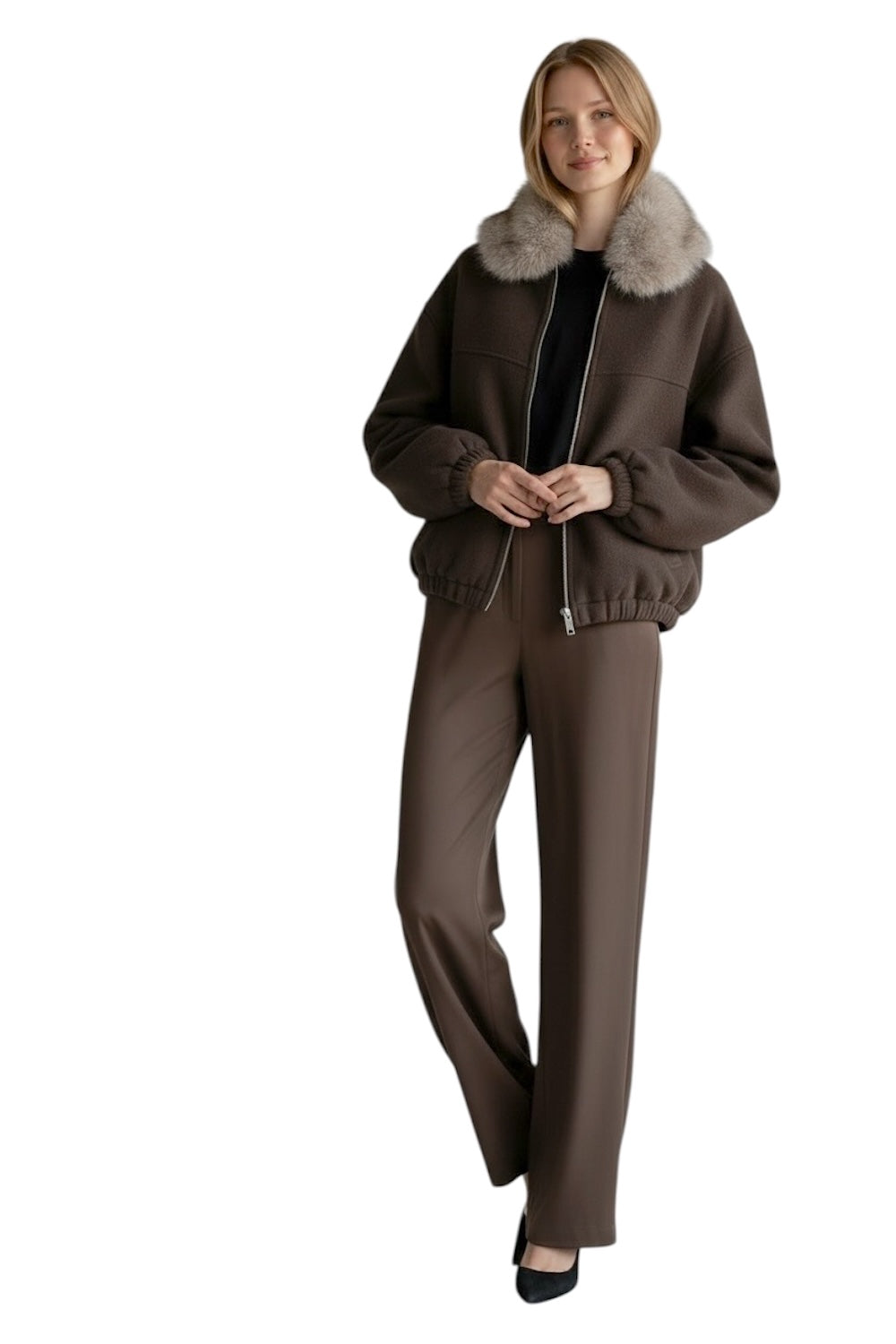 Le îls dark brown reversible jacket