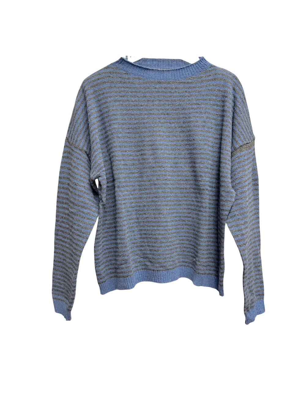 Le îls blue grey line cashmere pullover