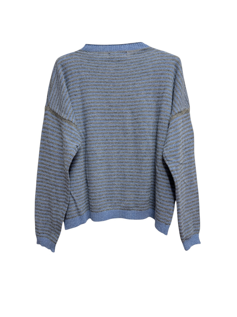 Le îls blue grey line cashmere pullover