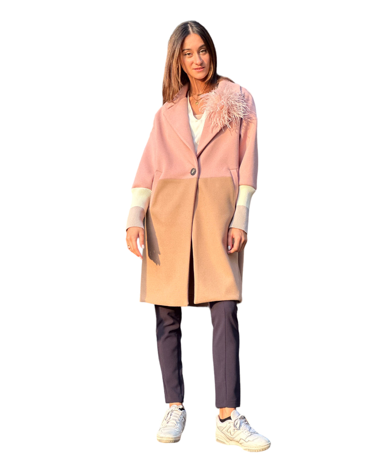 Maryley camel/ pink jacket