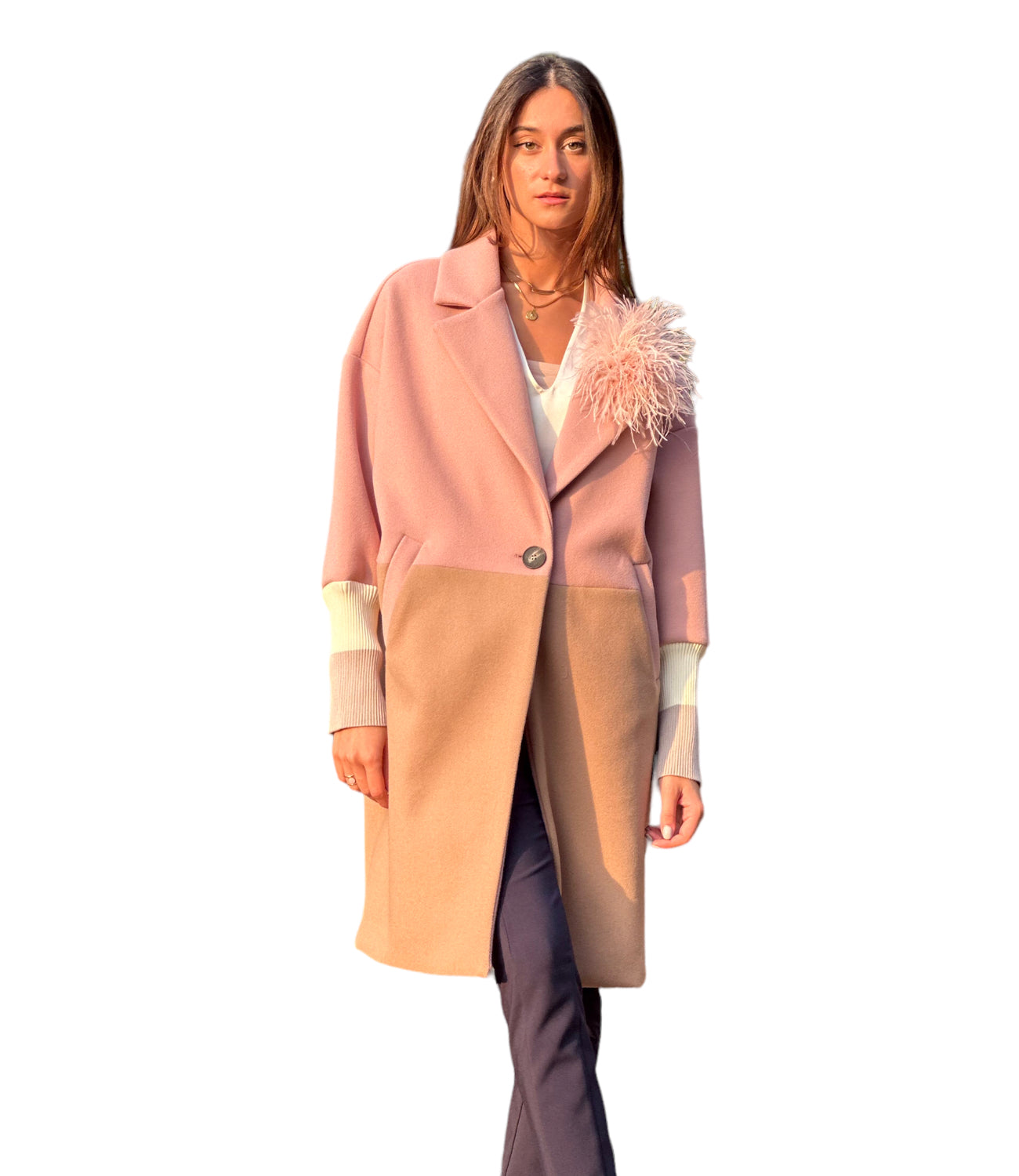 Maryley camel/ pink jacket