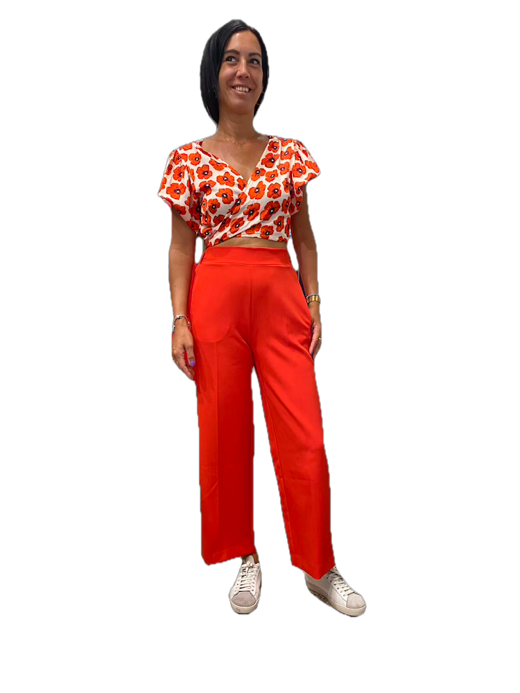 Maryley red wide leg pants