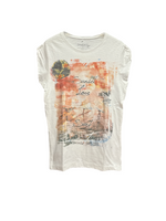 California Vintage sunset love white t-shirt