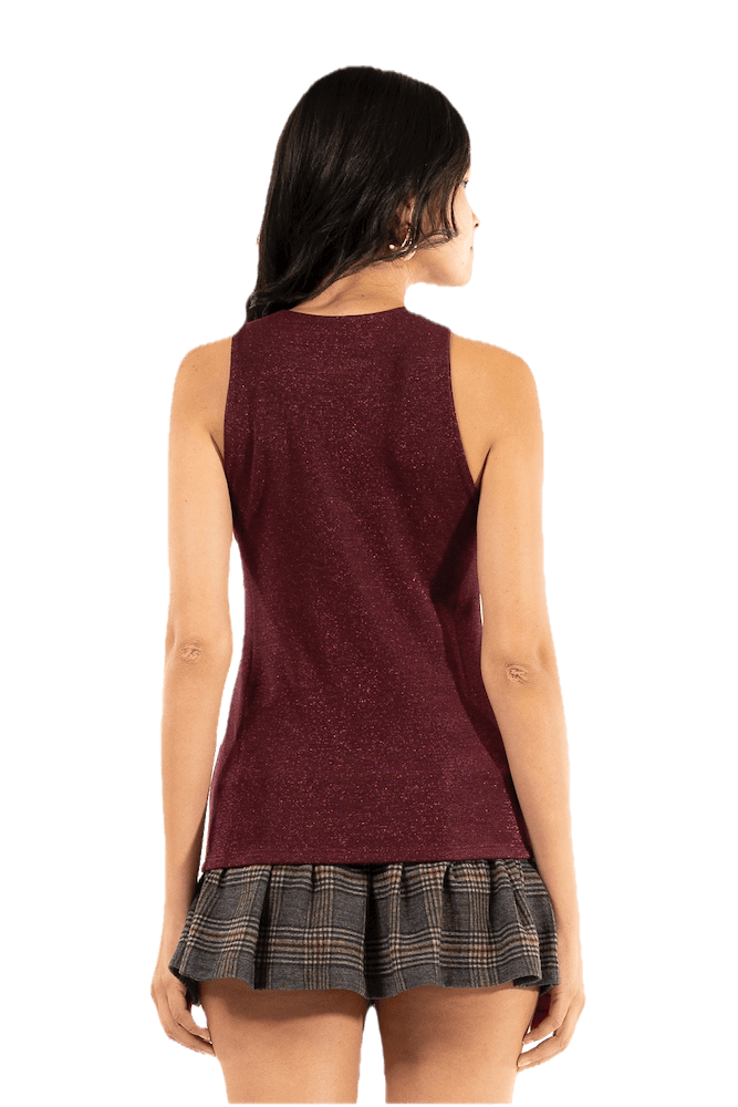 Kontatto red wine glitter top Kontatto ANIMI Shop