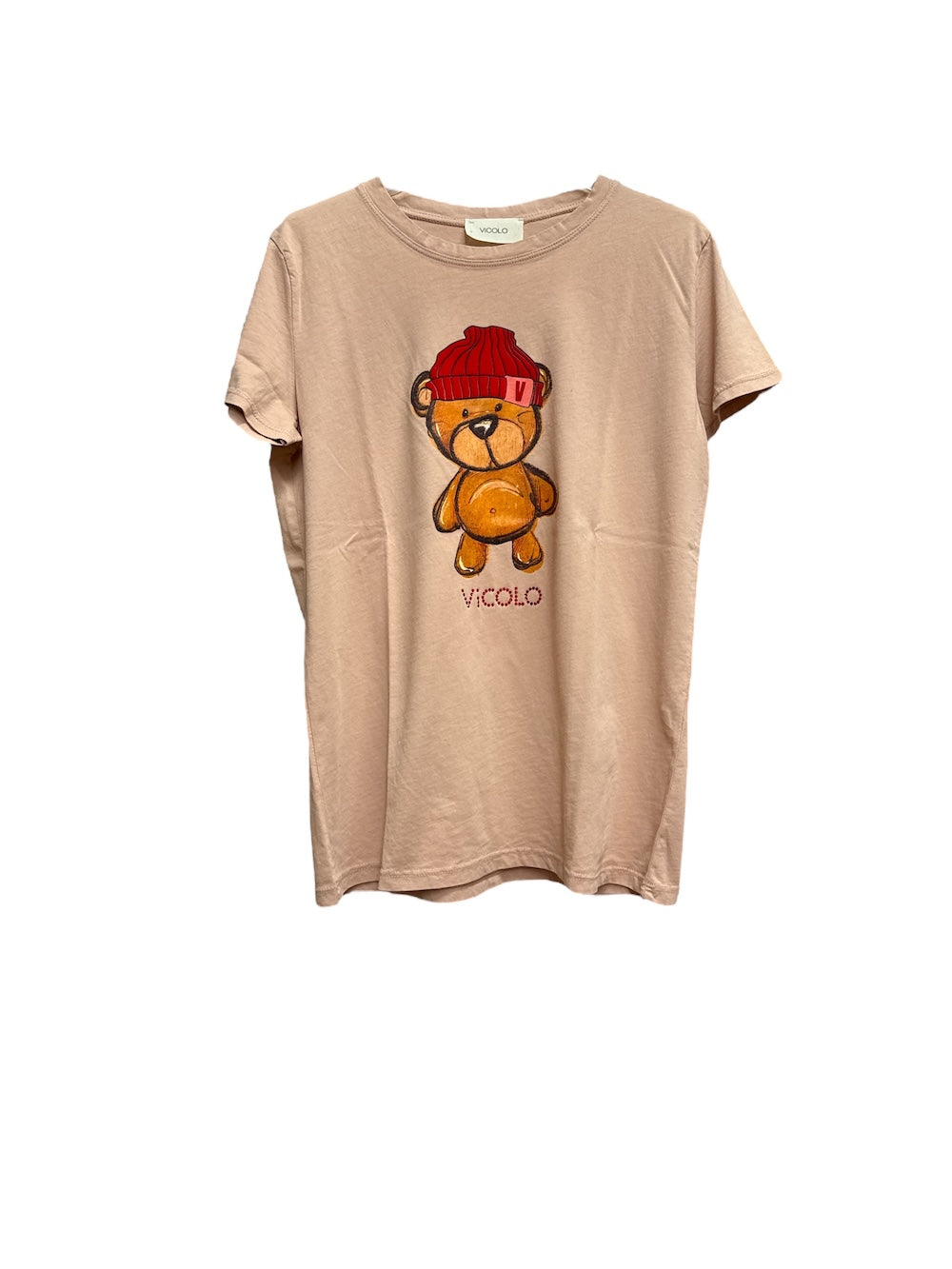Vicolo hat bear pink t-shirt
