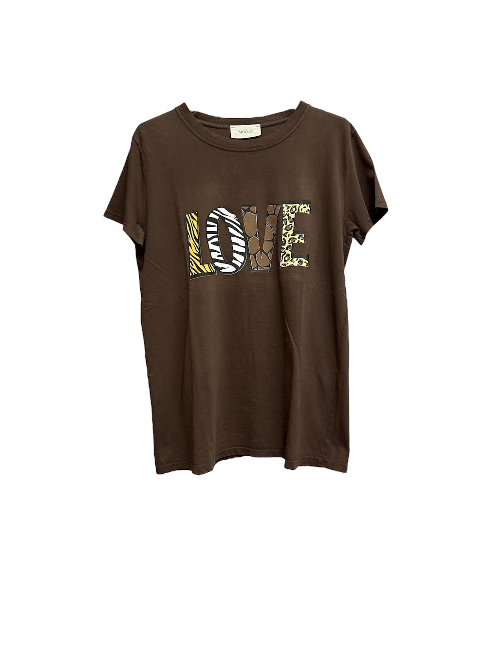 Vicolo love brown t-shirt