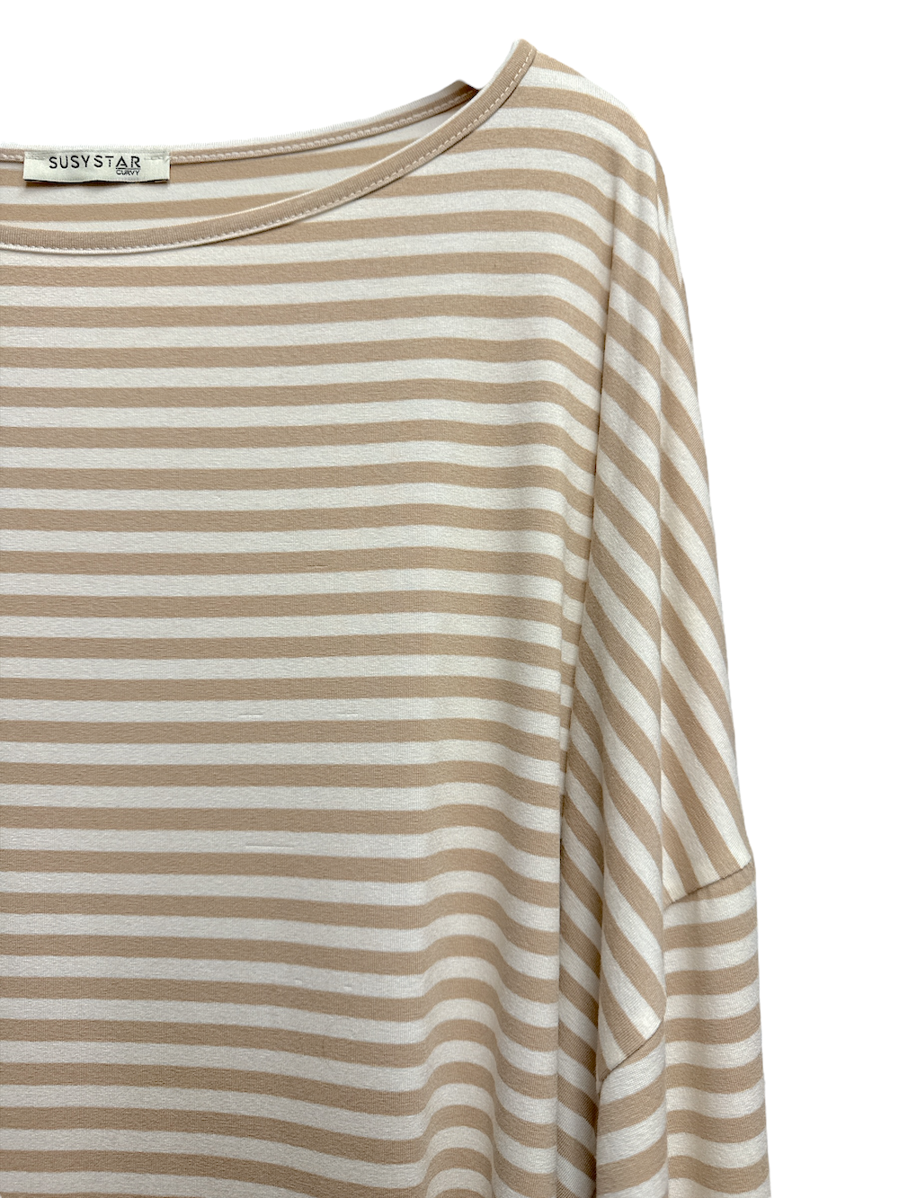 Susy Star white beige line t-shirt