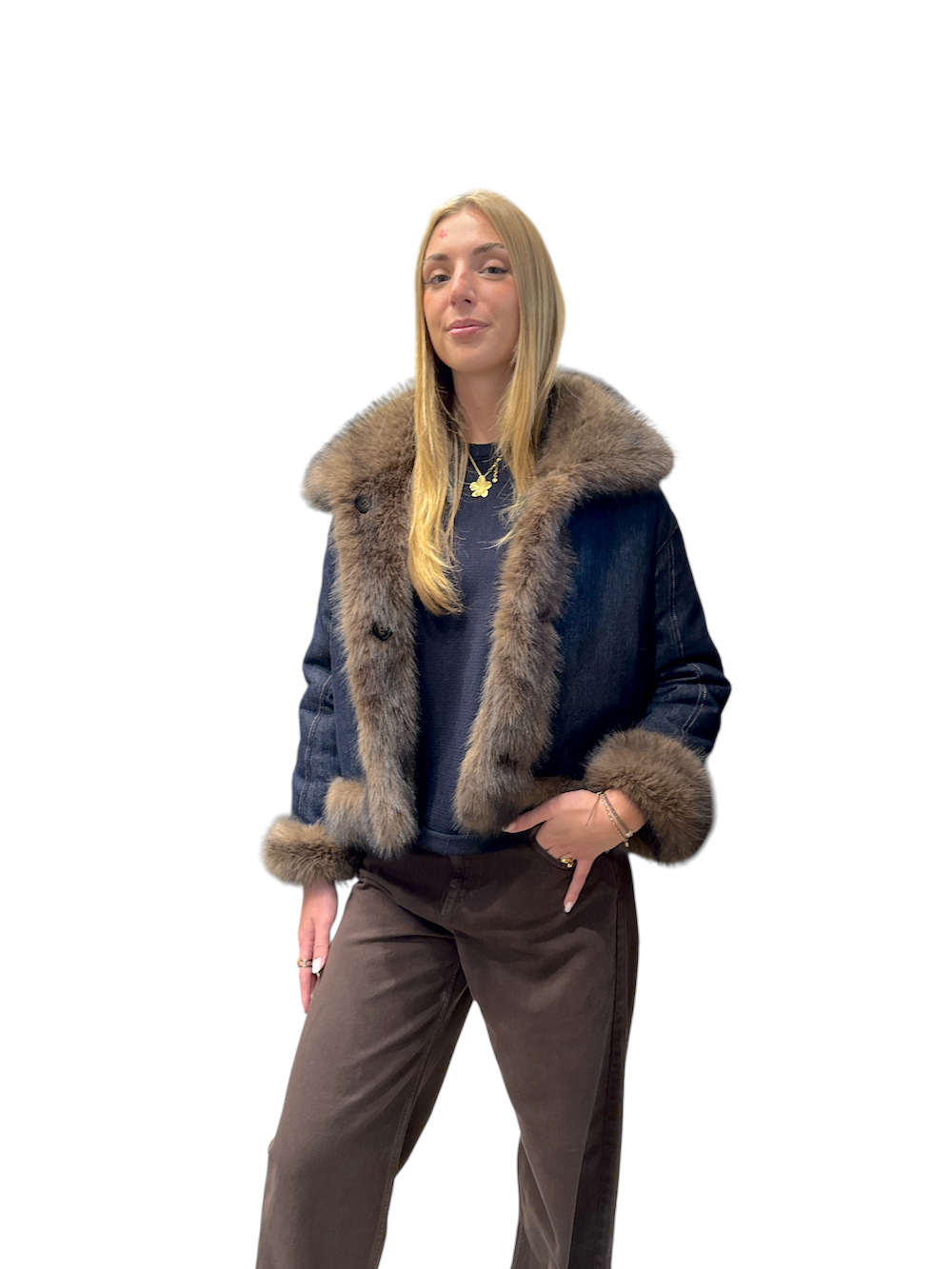 Vicolo blue brown jackets