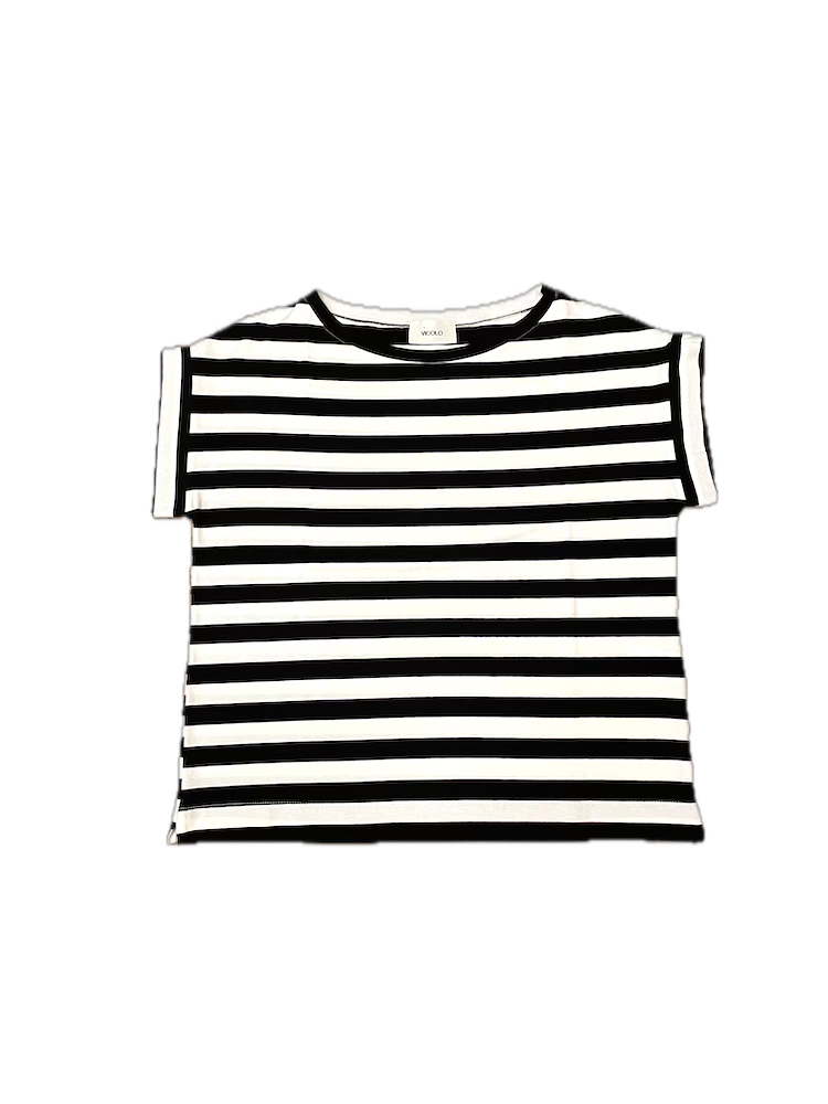 Vicolo black and white line t-shirt