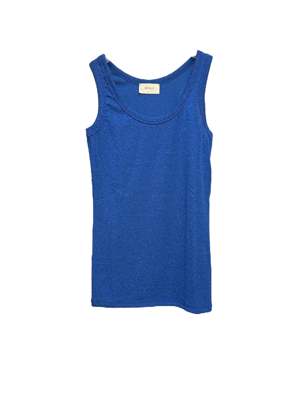 Vicolo electric blue glitter top