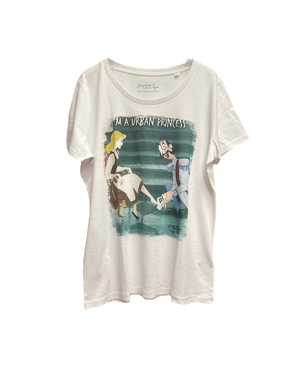California Vintage i'm a urban princess white t-shirt