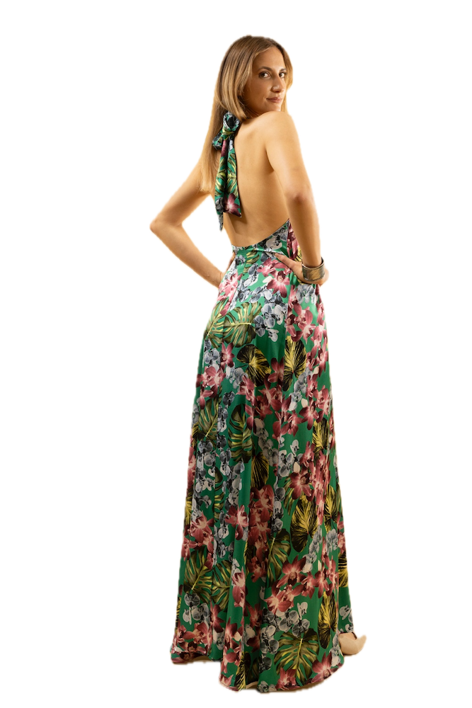 Kontatto flower multicolor dress