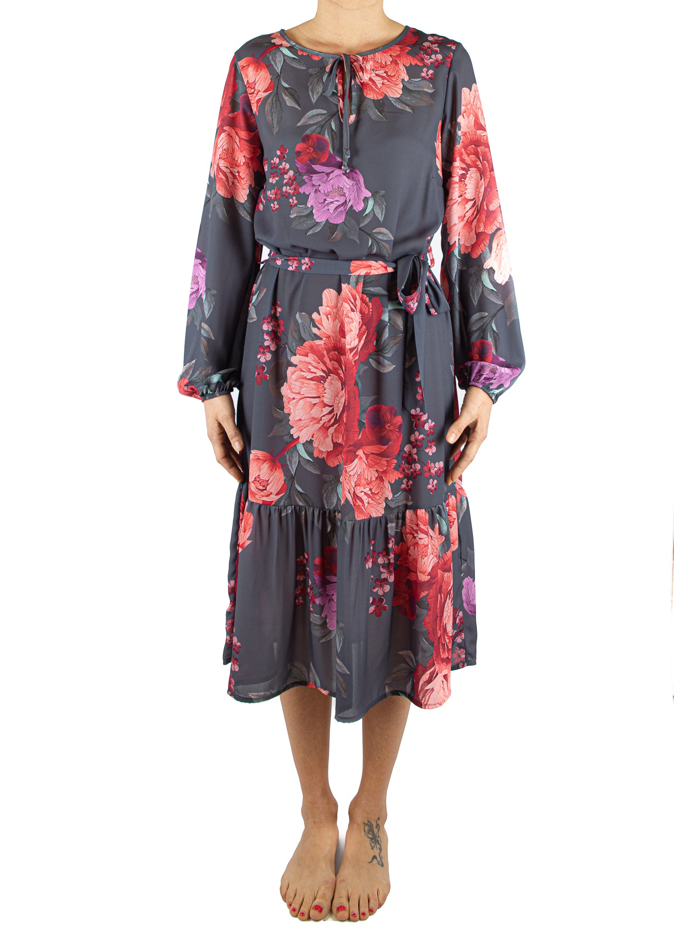 Kikisix floral grey dress