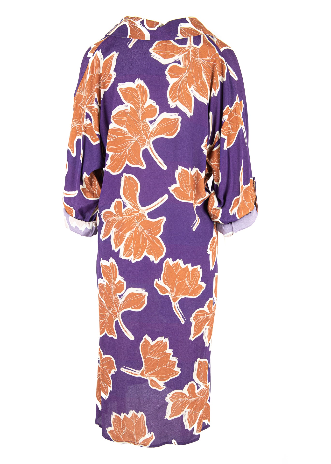 Kontatto purple sand floral dress