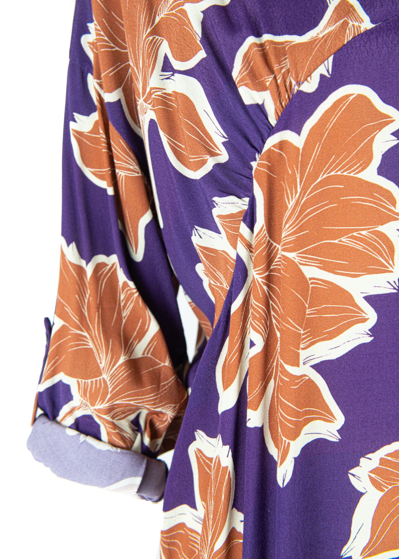 Kontatto purple sand floral dress