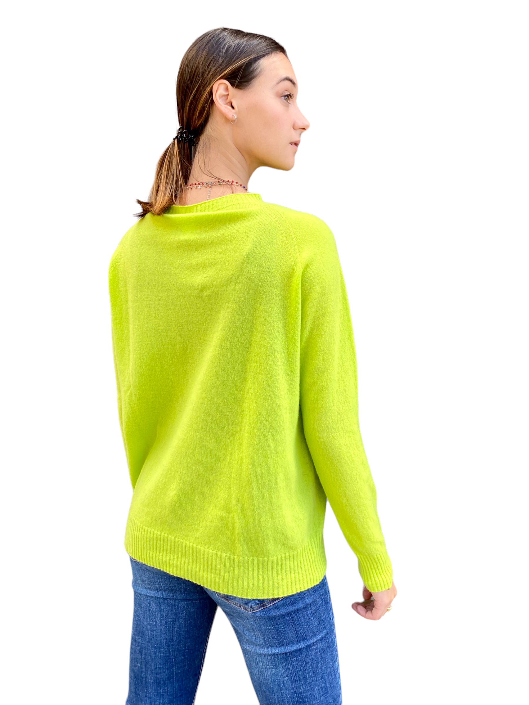 Vicolo lime cashmere pullover